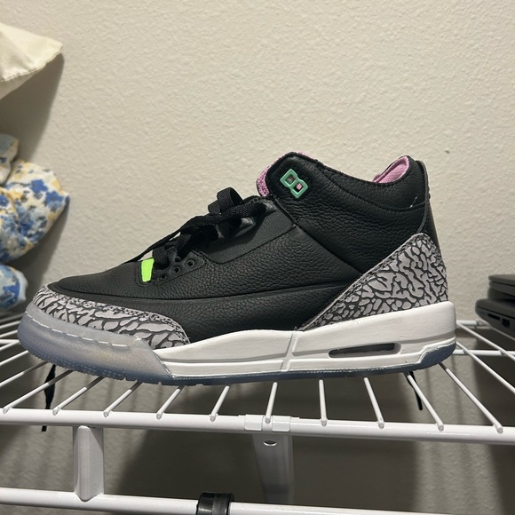 Jordan retro 3 electric green size 7 youth - Picture 1 of 8